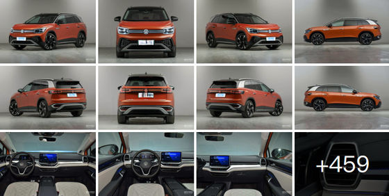 VW ID.6 CROZZ 중국 자동차 제조사 439-586KM 순수한 전기 자동차는 5 사이즈 문 7 시트를 미드-라르게